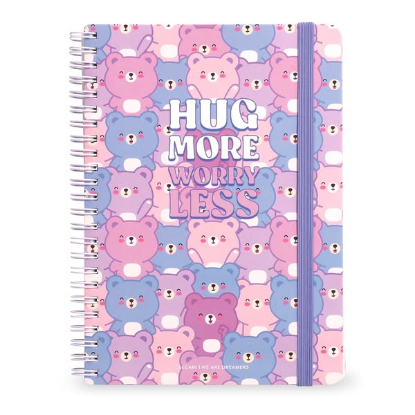 Cahier Ligné A4 à Couverture Rigide Illustrée - Teddy Bear - Bloc-mémo - Avec Spirale