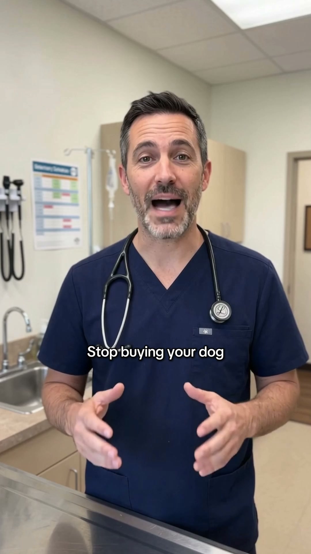 A vet on the full water bowl