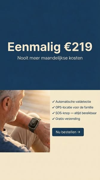 Horloge met valdetectie - zonder abonnement