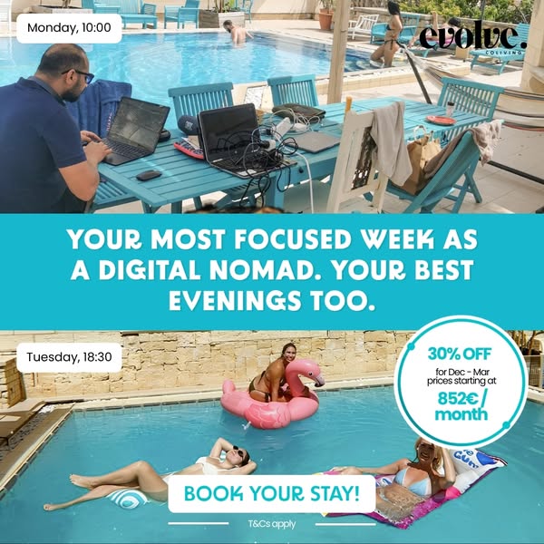 Stop the Airbnb Roulette. Join a Real Digital Nomad Community in Sunny Malta