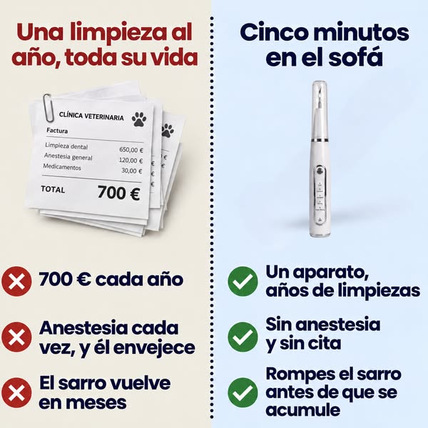 Limpieza dental en casa, sin anestesia