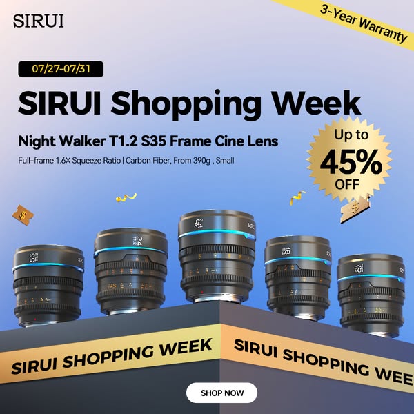 SIRUI Shopping Week: Save Up to 73% OFF