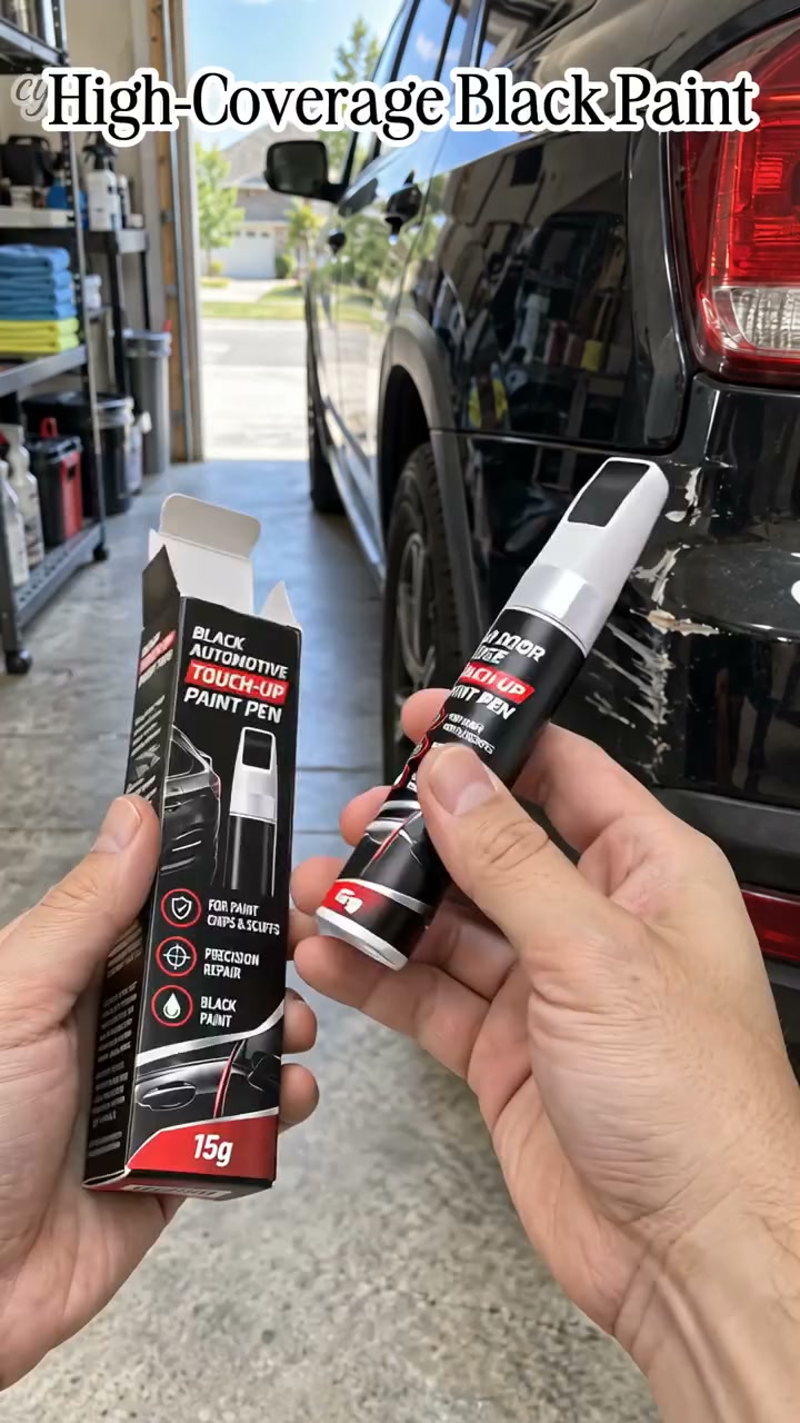 Black Auto Scratch Touch-Up Pen – Precision Paint for Small Chips & Marks