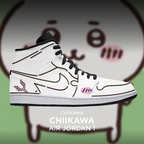 Exclusive Chiikawa AJ1 Embossed Logo Sneakers