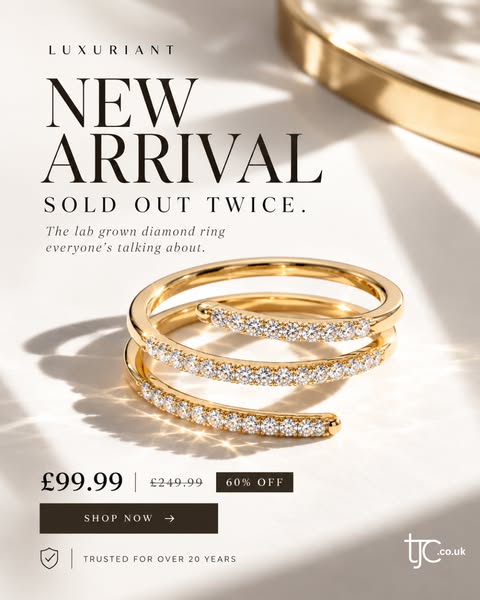 43 Lab Diamonds. One Wrap Ring.