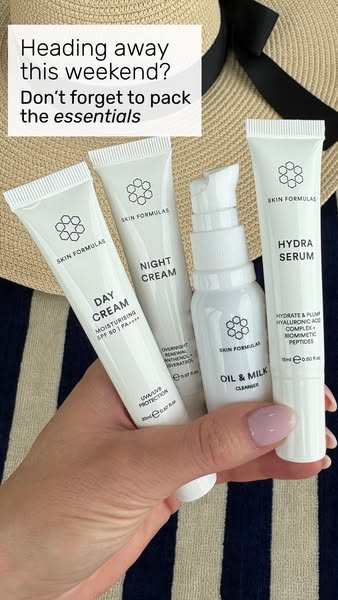 Your full skincare routine, travel sized