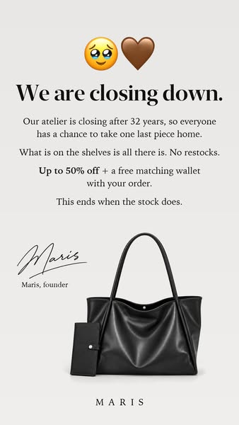 Closing Sale 50% OFF + Free wallet
