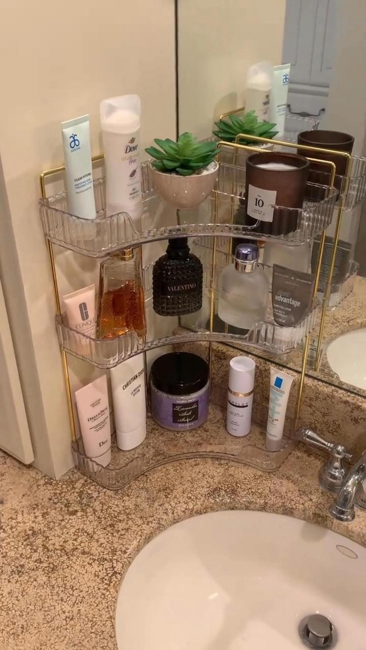Multi-Tier Corner Countertop Organizer Rack