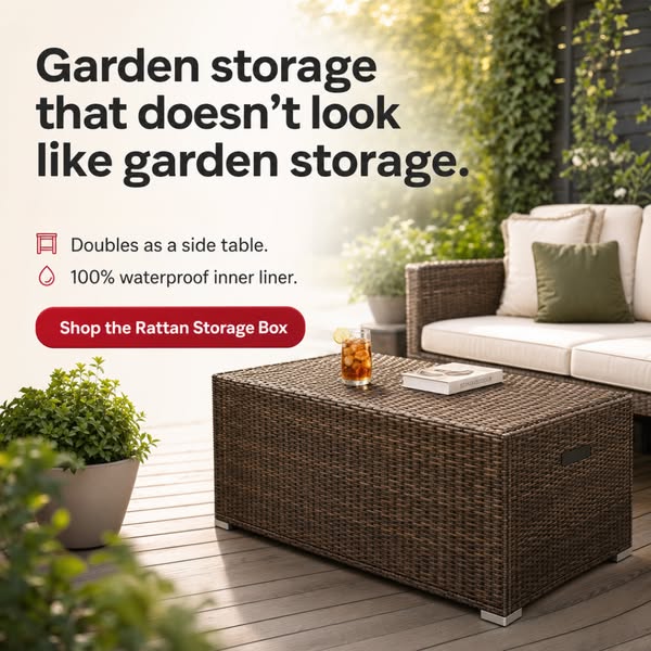 Rattan Storage Box | Matches Your Garden Set