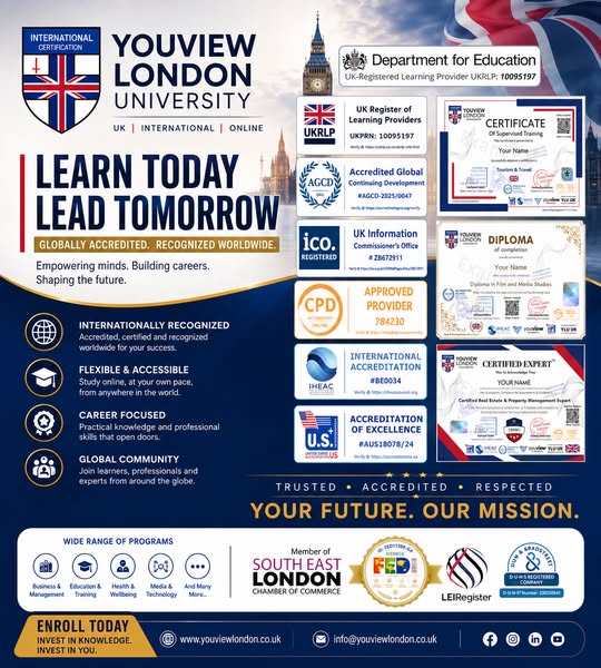 Training, Certificates, Diplomas issued and certified in the United Kingdom