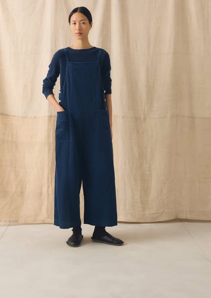 Cord Pocket Jumpsuit | Denim Blue