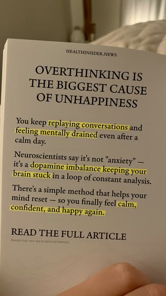 Overthinking Is The Biggest Cause Of Unhappiness
