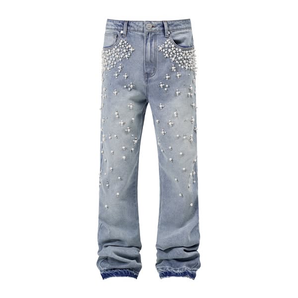Gradient Pearl Denim - Light Stone