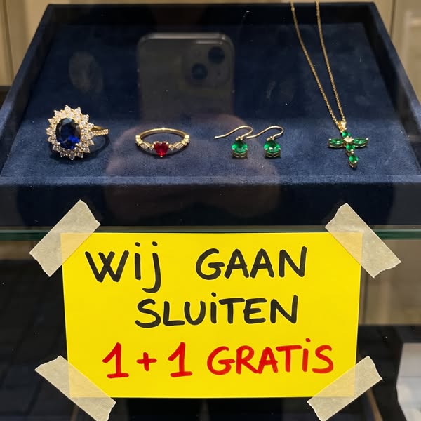 1 + 1 gratis. Wij sluiten na 32 jaar.