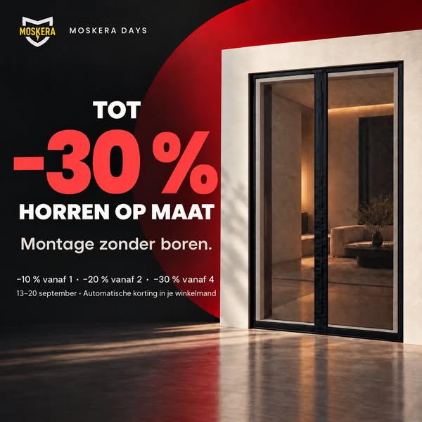 Tot 30 % korting tijdens de Moskera Days