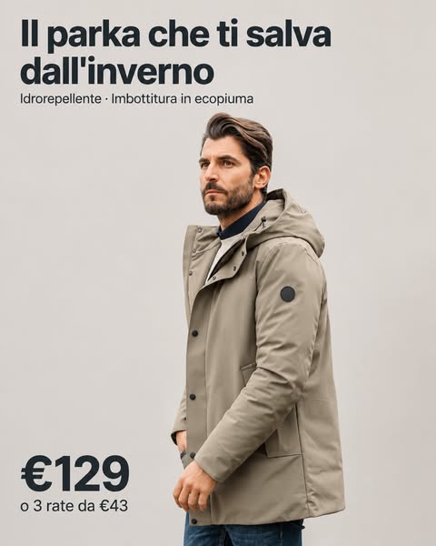 Parka tecnico · €129 o 3 rate da €43