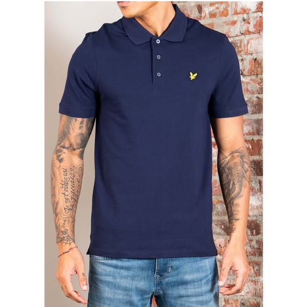 Plain polo shirt - navy