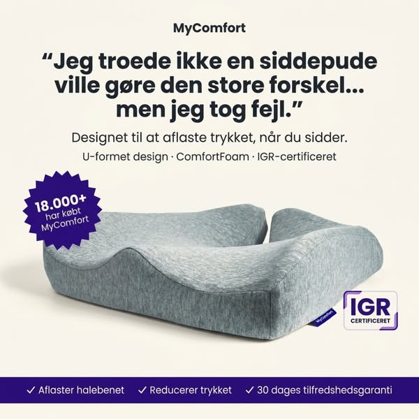 Aflast iskiasnerven med MyComfort Siddepude