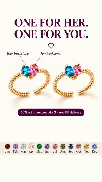Wear the same two stones, miles apart