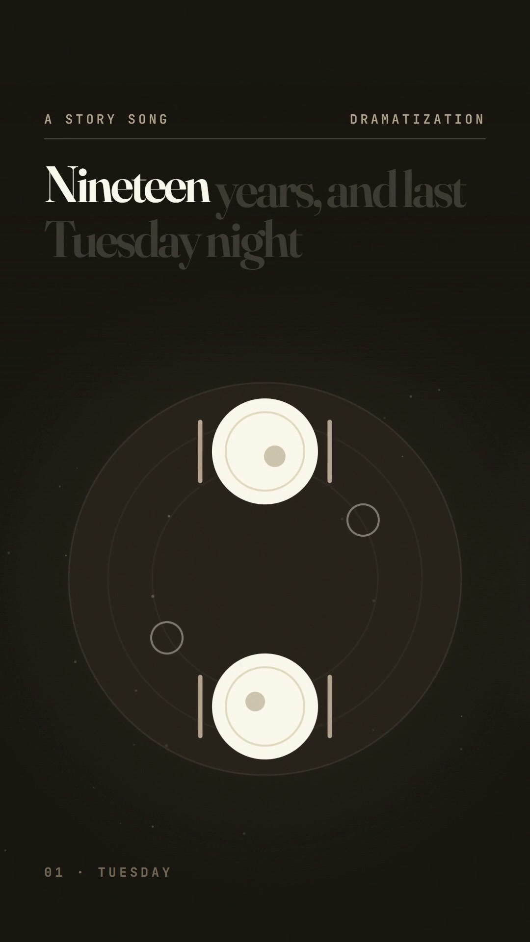 Nineteen years, and last Tuesday we ate dinner without one word
