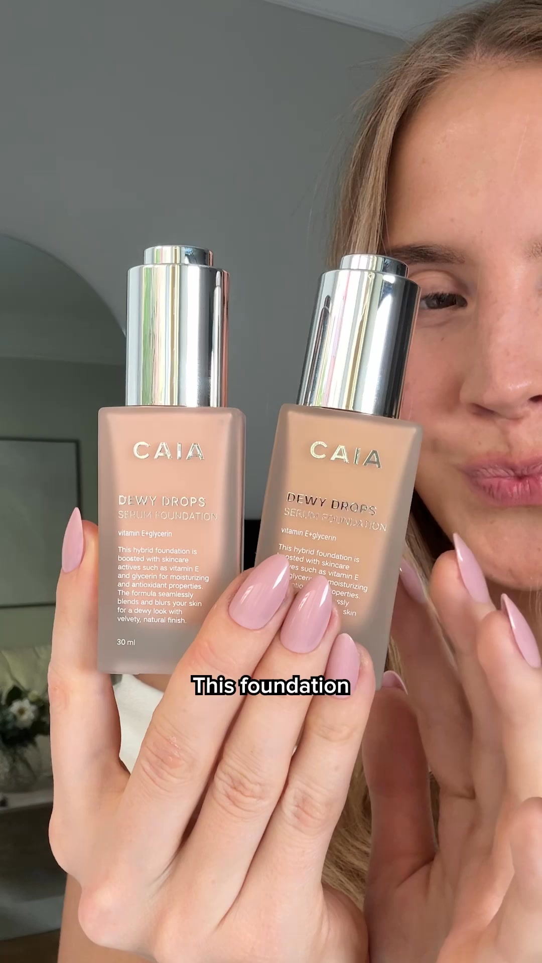 Skincare-fueled glow, makeup finish
