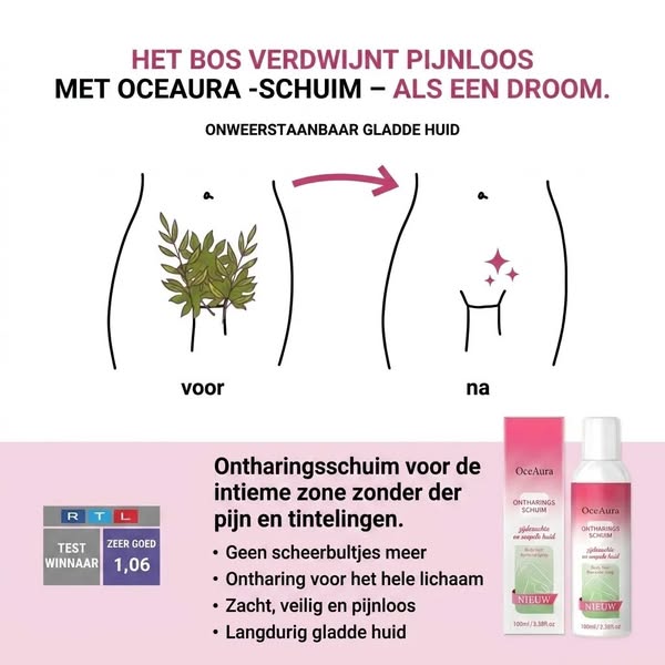 Zijdezachte huid zonder scheermes