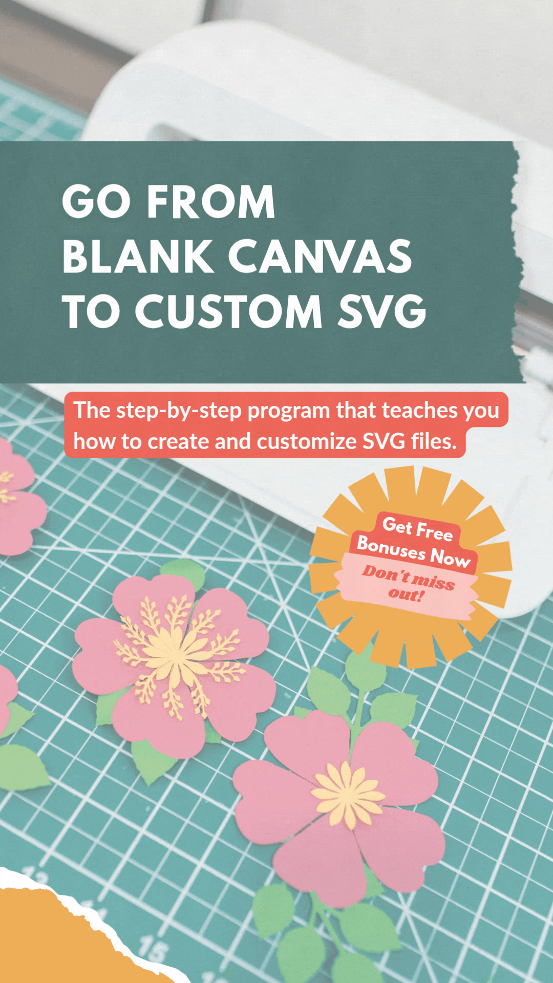 Design Custom Cut Files with SVG by Design Master Course!