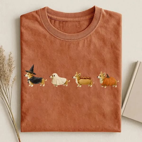 Spooky Corgi Costume Tee