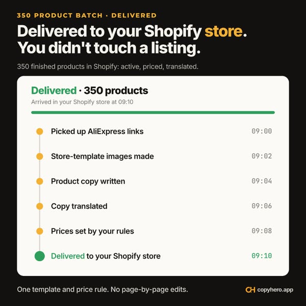 350 products by 09:10