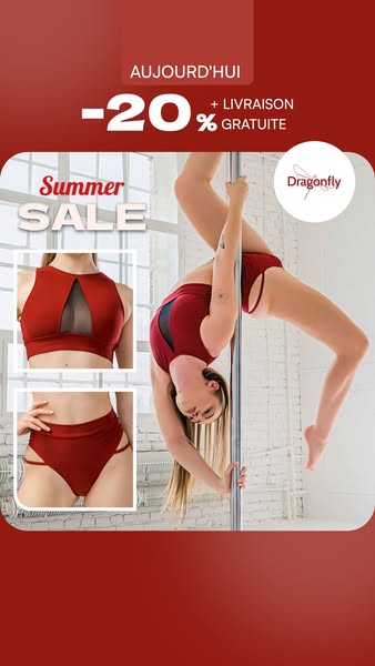 20 % sur la tenue pole dance