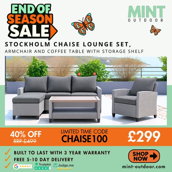 NOW JUST £299. Use code CHAISE100 at checkout