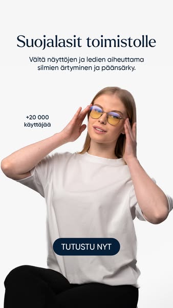 Toimistotyön "suojalasit"