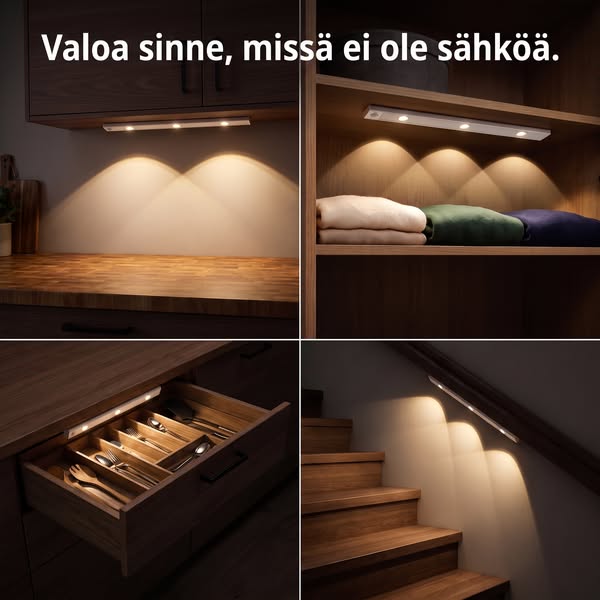 Valoa ilman johtoja – kymmenessä sekunnissa
