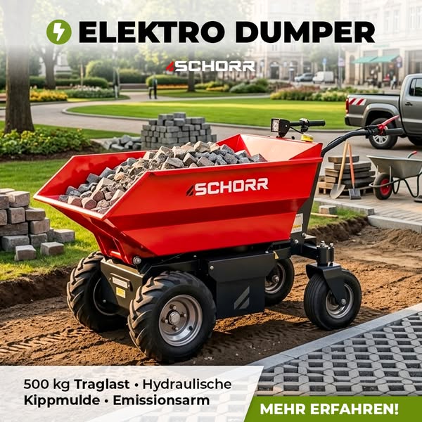 Elektrodumper 500kg - 8 Stunden Laufzeit