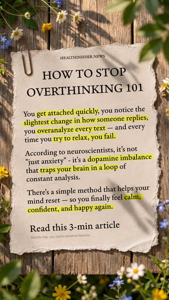 How To Stop Overthinking 101