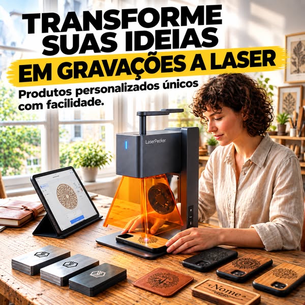 LaserPecker LP2 — grave a sua criatividade no dia a dia!