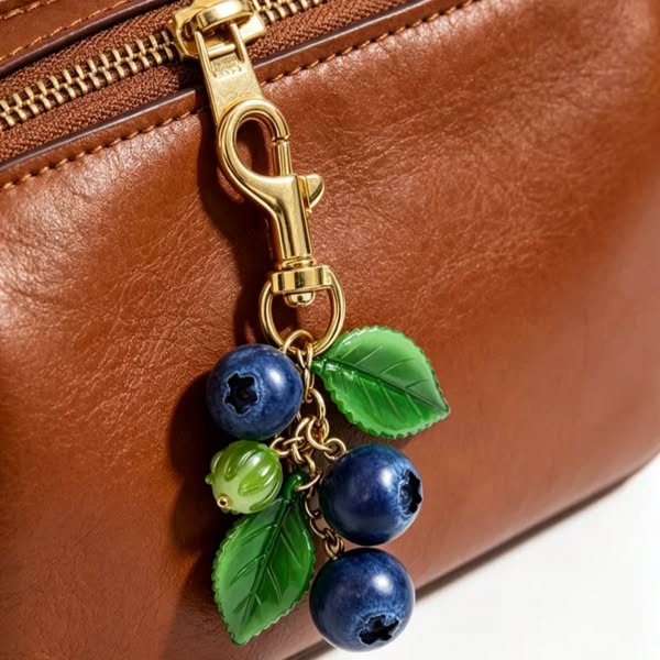Blueberry Bunch Bag Charm