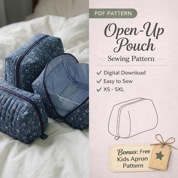 90% Off Open-Up Pouch Sewing Pattern