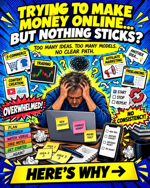 Trying to make money online. Nothing sticks. Too many ideas. Too many models. No clear path. Here's why.