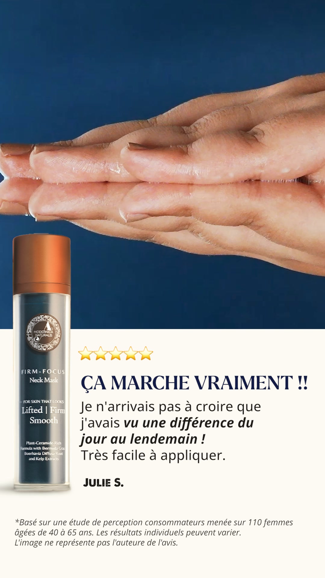 Jo a commandé 3 flacons de « Neck Glue » en une seule fois !