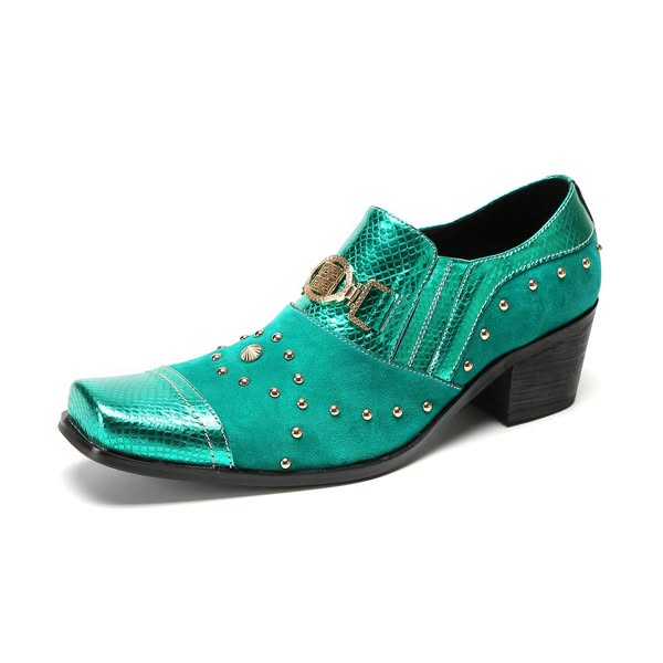 AOMISHOES™ Pitone Smeraldo Dress Shoes 9127