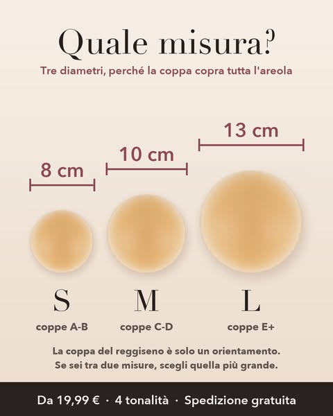 Anche per il seno grande: fino a 13 cm