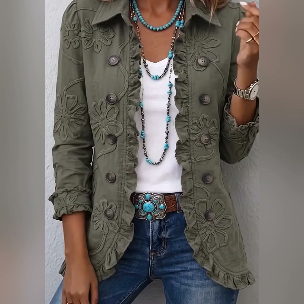 Veste Vintage à Volants