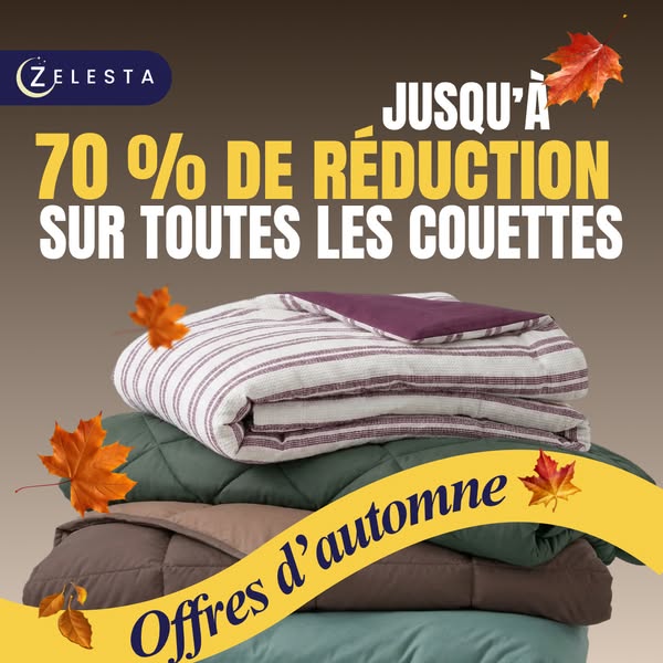 Un automne bien au chaud : jusqu'à -70 % sur toutes les couettes