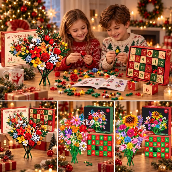 Calendrier de l’Avent Bouquet de Fleurs – Créez votre propre bouquet magique pour Noël