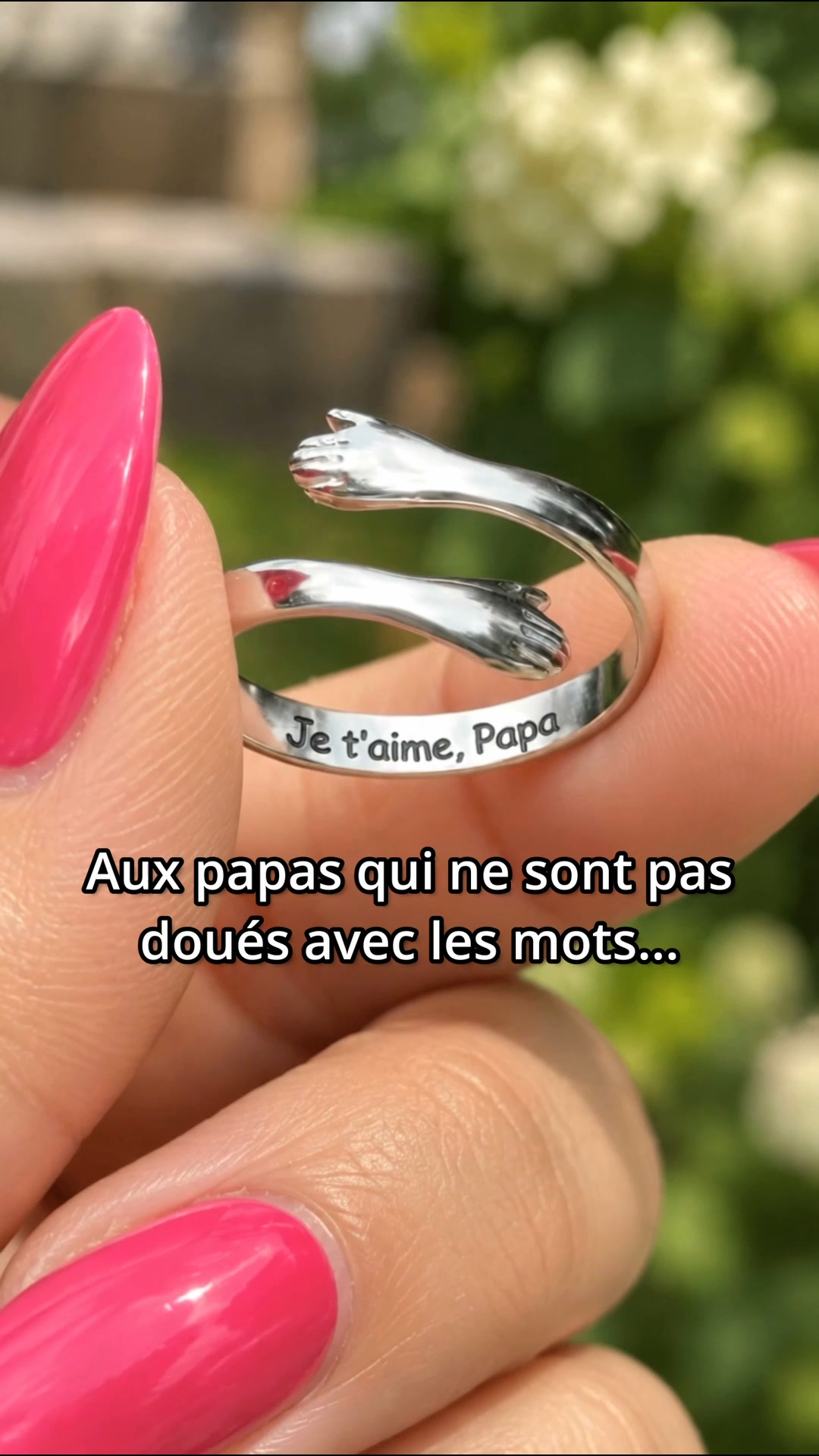 Bague câlin « Je t’aime, Papa »