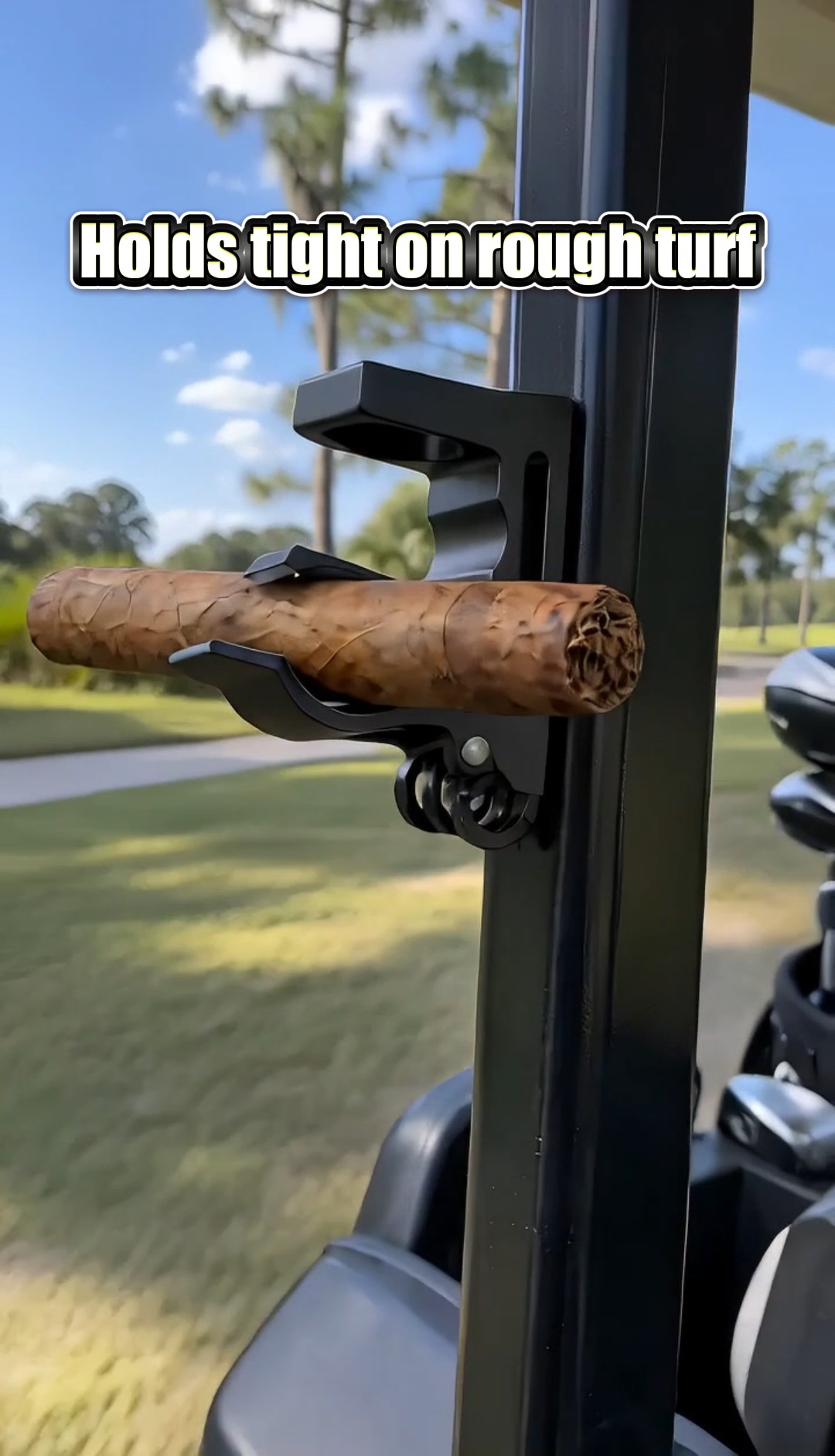 Universal Magnetic Cigar Clip for Golf Cart, Hands‑Free Secure Cigar Holder for Outdoor Golfing