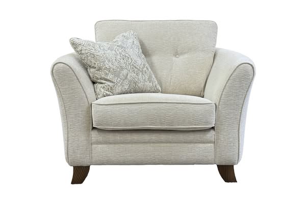 Hayley Fabric Armchair | Caseys Furniture The Hayley range epitomizes timeless elegance, blending traditional rolled-arm silhouettes with co