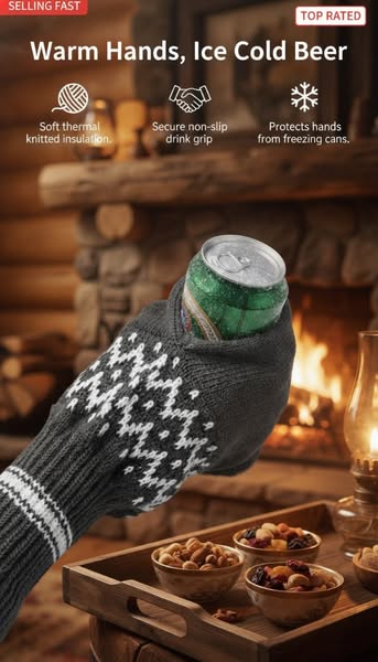 Knitted beer glove