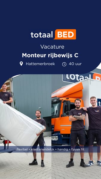Monteurs met C-rijbewijs gezocht